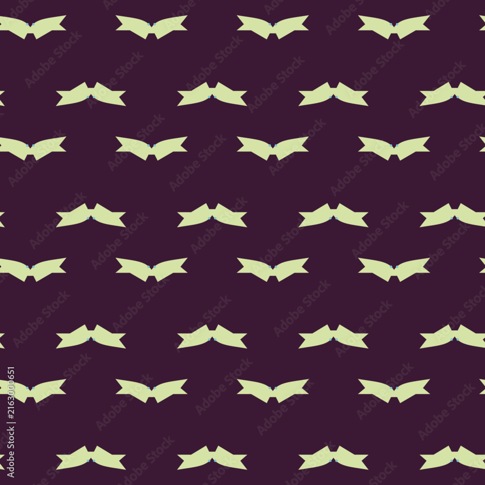 Fototapeta premium Seamless pattern with bats for halloween, gothic bat background, spooky halloween vector texture, wrapping paper, fabric and wallpaper print