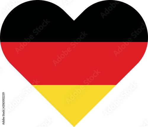 Germany flag in heart shape