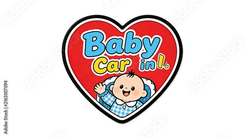 A sticker with the text 
