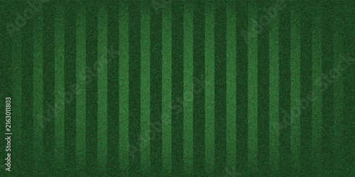 Green grass seamless texture on striped sport field. Astro turf pattern. Carpet or lawn top view. Vector background. Baseball, soccer, football or golf game.