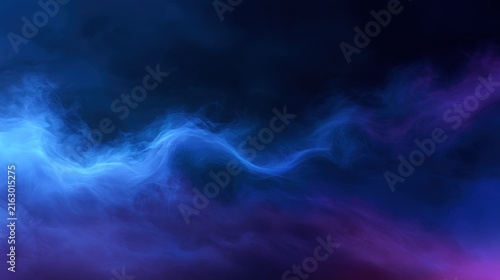 Dreamy Color Smoke and Mist Scene in Cool Tones for Abstract Background