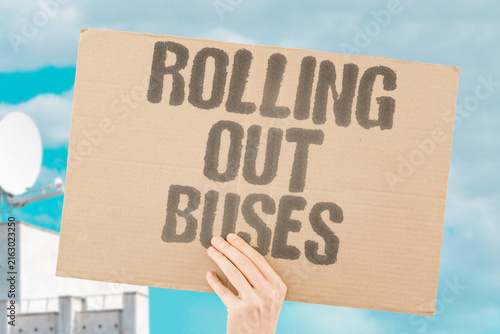 Canvastavla "Rolling Out Buses" Manchester's new bus network service starts today