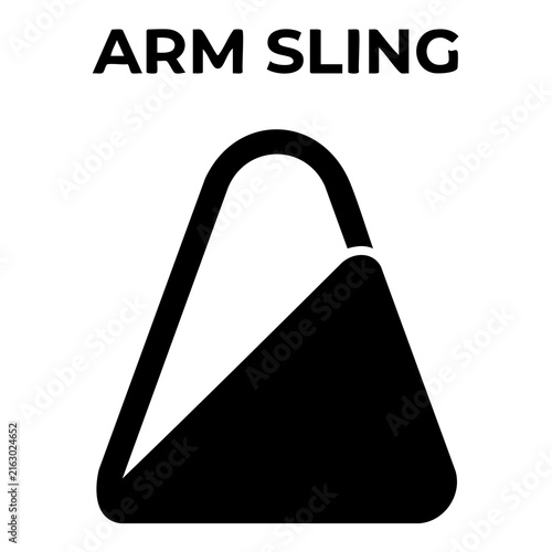 Foto Arm Sling Medical Icon for Shoulder Support Injury Recovery Orthopedic Care Firs