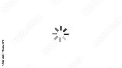 Minimalist loading spinner animation, rotating progress indicator for digital interface and web ui