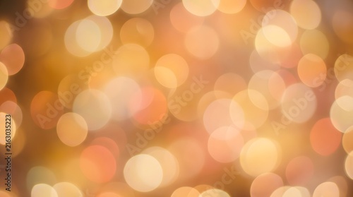 Warm Abstract Bokeh Lights Creating Soft Evening Glow.