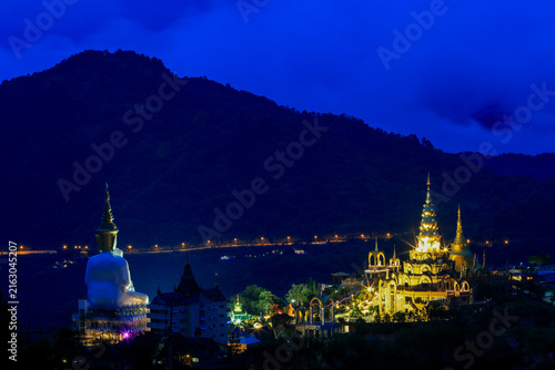Wat Phra That Pha Sorn Kaew is a beautiful temple situated high in the mountains, The surrounding landscape is breathtaking, enveloped in mountains and mist, at Khao Kho , Phetchabun Province,Thailand