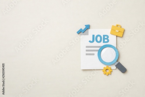 A flat lay image of a paper with the word 