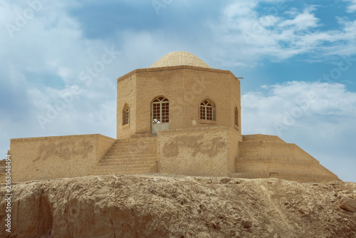 Konstfotografi Architectural view of the historical Tomb of Amir Oveis (a commander of Shah Ismail Safavi) in Ardestan, Isfahan province, Iran