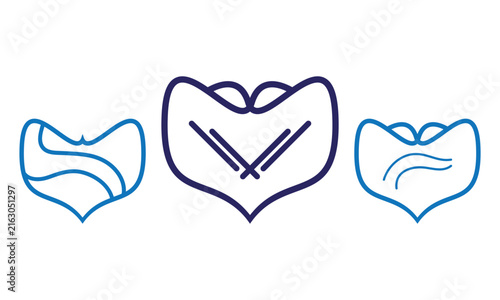 Heart Shape with Checkmark Set