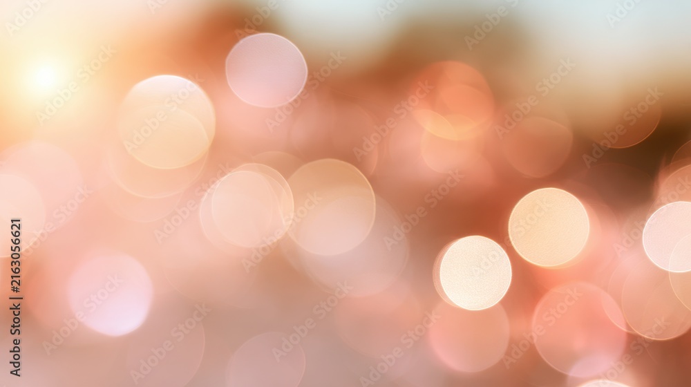Fototapeta premium Gentle Bokeh Backdrop with Creamy Glow and Diffuse Light
