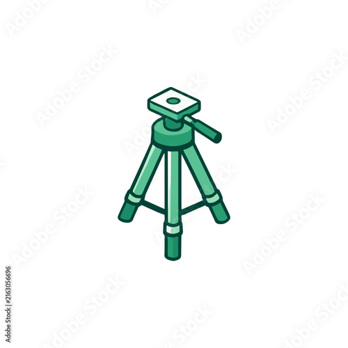 Green Camera Tripod Icon