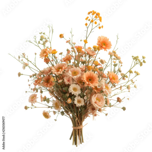 Mexican Wildflower Botanical Arrangement Isolated PNG