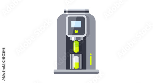 Modern Automated Pill Dispenser and Smart Medicine Machine Illustration for Healthcare and Pharmaceutical Technology Concepts