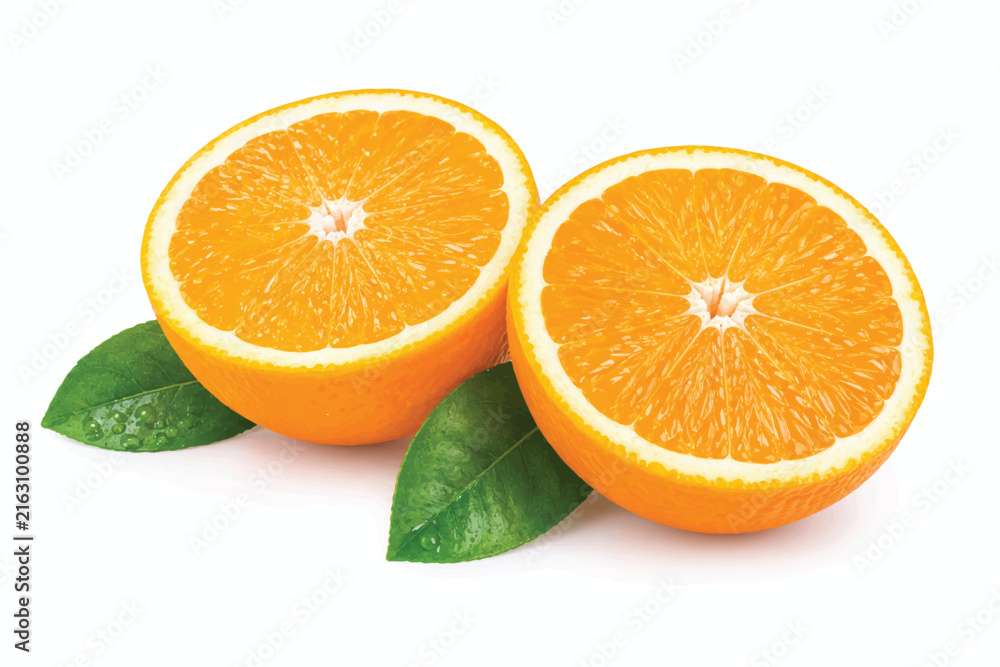 Fototapeta premium orange fruit isolated on white