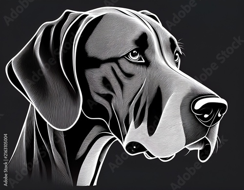 great dane dog head silhouette