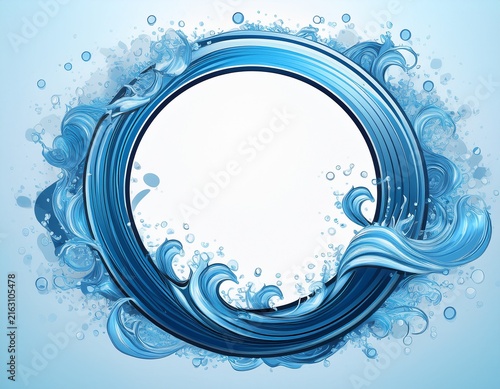 circular water splash frame