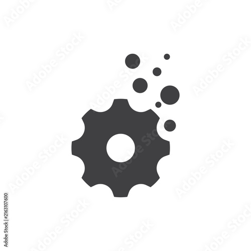 Gear illustration logo icon vector flat design template