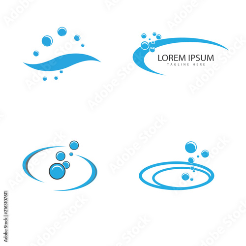 Bubble water logo and symbol design