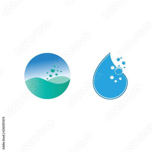 Bubble water logo and symbol design