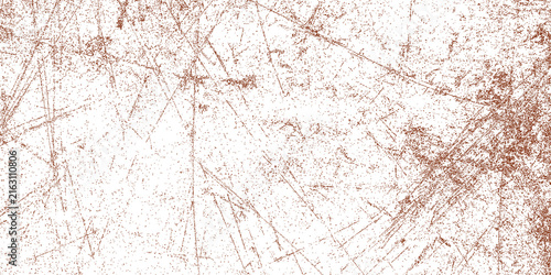 Distressed copper texture with scratches and grunge overlay on white background