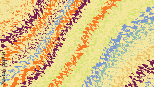 Konstfotografi Abstract textured background with irregular jagged geometric shapes and diagonal lines featuring energetic contrast in warm and cool color palette