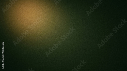 Moss Green Textured Background Featuring Elegant Warm Yellow Spotlight Glow And Professional Fine Grainy Surface Pattern