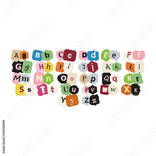 Colorful alphabet letters and numbers with cute animal faces