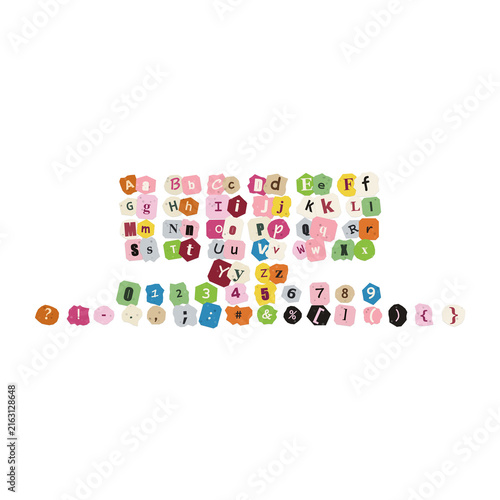 Set of colorful flat design social media and chat icons