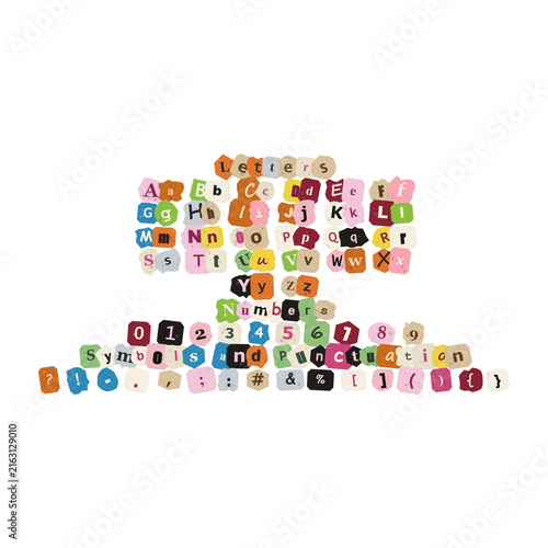 Set of colorful cartoon people icons in different poses