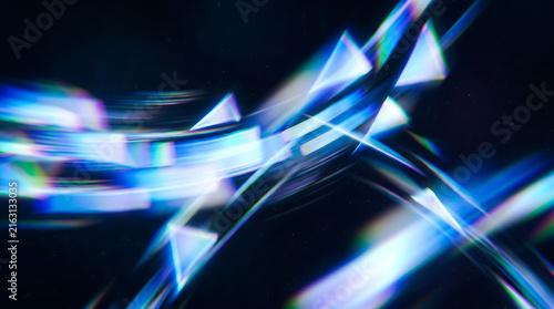Blue light abstract tech background with sharp lines illustration