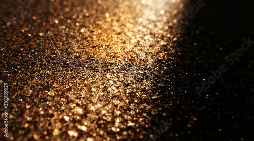 Sparkling Bronze Metallic Glitter Texture Background With Warm Golden Light And Elegant Shallow Bokeh