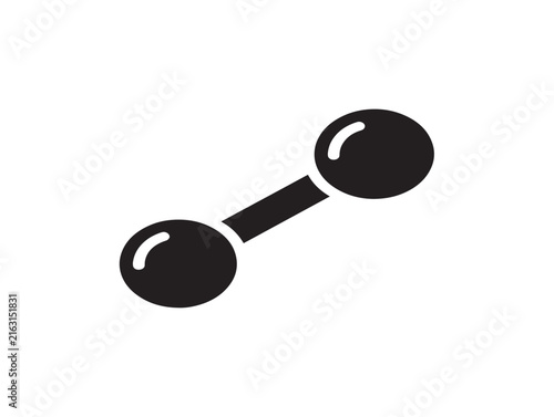 Chemical bond icon. Molecular structure symbol for science and laboratory research.