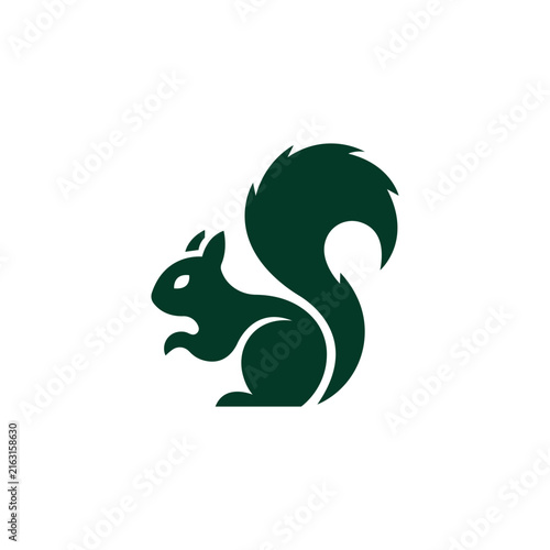 Minimalist squirrel silhouette logo icon