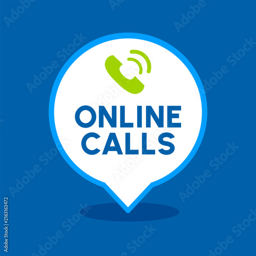 Online calls business speak icon web banner design vector
