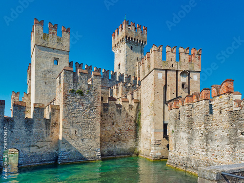 Castle on Lake Garda in Sirmione Italy