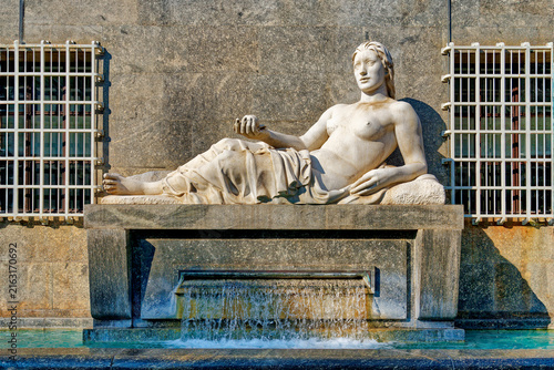 Photography The fountain of Dora river, Turin Italy