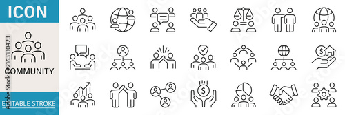 Konstfotografi Modern Community web icons in line style