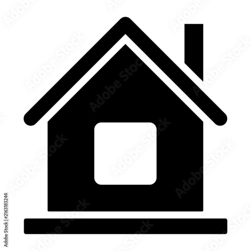 Minimalist Black House Icon Home Silhouette Vector