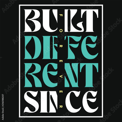 Built different since forever 80s 90s nostalgia synthwave memphis grunge classic retro vintage tshirt design