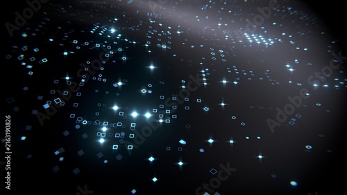 Grid plexus style background wave on the dark or black background 3d render