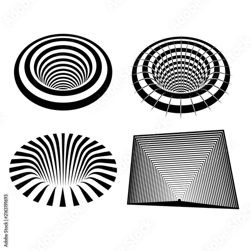 optical illusion vector illustration