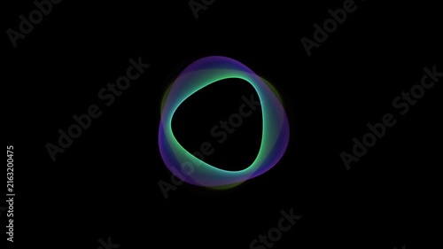 Seamless Loop Abstract AI Voice Assistant Ring Wave Motion Graphics Background