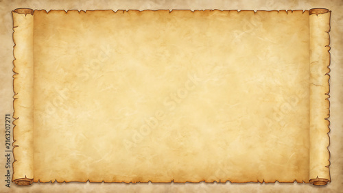 Old vintage paper scroll texture background with torn edges