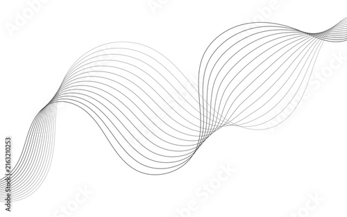 Elegant Abstract Flowing Line Wave Background, Minimalist Curved Ribbon Pattern in spiral line art motion graphic.