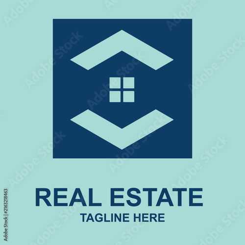 Modern Real Estate Logo Design Featuring a House Roof Icon, Building Symbol, Residential Property and Architectural Business Branding Vector Illustration