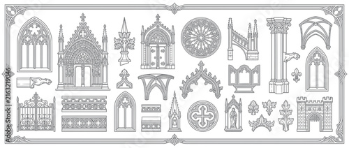 Gothic Architectural Elements Collection