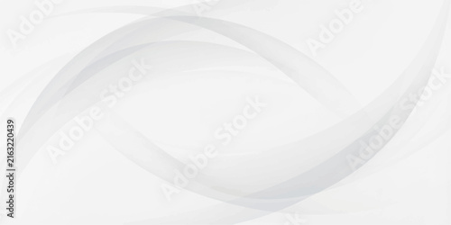 Abstract flowing white curves creating a soft elegant background with copy space for design elements
