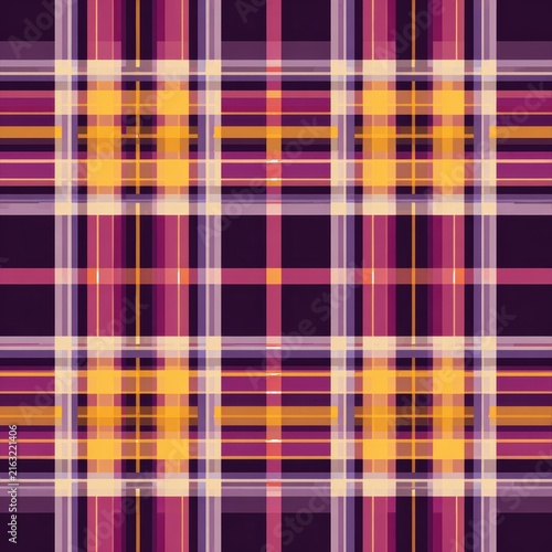 Purple yellow plaid tartan seamless pattern
