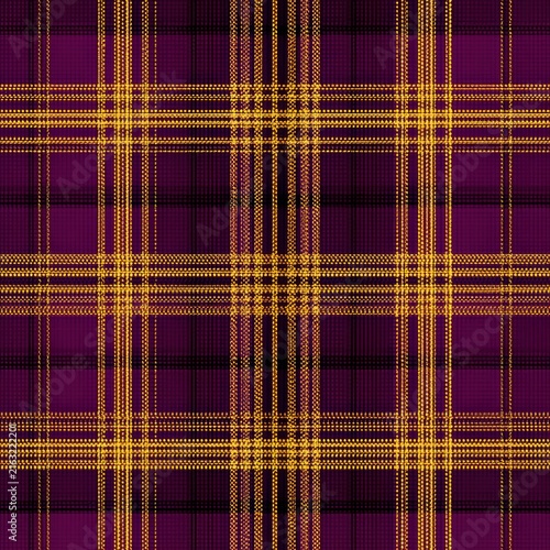 Purple yellow plaid tartan seamless pattern
