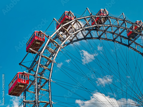 Konstfotografi Prater Riesenrad gianf Ferris wheel in Vienna view Austria prater funfair